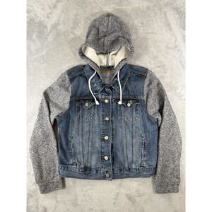 Levis Denim Jacket Boys XL Hooded Hybrid Trucker